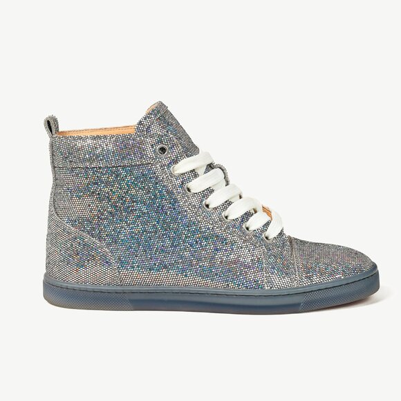 Christian Louboutin Bip Bip Disco Ball Flat High-Top Sneakers